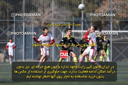 2221211, تهران, ایران, لیگ دسته دوم فوتبال نونهالان تهران، فصل ۱۴۰۳-۱۴۰۲، دور رفت، هفته سوم، 1402/12/12، ورزشگاه بهار عبدل آباد، فولاد گستر ۱ - ۰ اهورا پارسه نوین