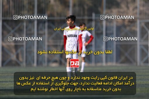 2221213, تهران, ایران, لیگ دسته دوم فوتبال نونهالان تهران، فصل ۱۴۰۳-۱۴۰۲، دور رفت، هفته سوم، 1402/12/12، ورزشگاه بهار عبدل آباد، فولاد گستر ۱ - ۰ اهورا پارسه نوین
