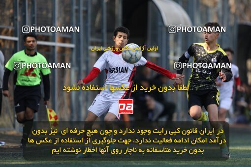 2221215, تهران, ایران, لیگ دسته دوم فوتبال نونهالان تهران، فصل ۱۴۰۳-۱۴۰۲، دور رفت، هفته سوم، 1402/12/12، ورزشگاه بهار عبدل آباد، فولاد گستر ۱ - ۰ اهورا پارسه نوین