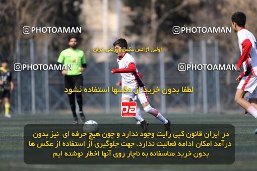 2221217, تهران, ایران, لیگ دسته دوم فوتبال نونهالان تهران، فصل ۱۴۰۳-۱۴۰۲، دور رفت، هفته سوم، 1402/12/12، ورزشگاه بهار عبدل آباد، فولاد گستر ۱ - ۰ اهورا پارسه نوین