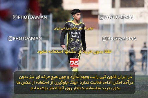2221228, تهران, ایران, لیگ دسته دوم فوتبال نونهالان تهران، فصل ۱۴۰۳-۱۴۰۲، دور رفت، هفته سوم، 1402/12/12، ورزشگاه بهار عبدل آباد، فولاد گستر ۱ - ۰ اهورا پارسه نوین
