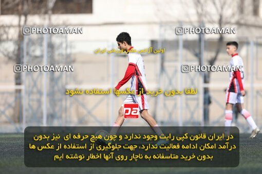 2221229, تهران, ایران, لیگ دسته دوم فوتبال نونهالان تهران، فصل ۱۴۰۳-۱۴۰۲، دور رفت، هفته سوم، 1402/12/12، ورزشگاه بهار عبدل آباد، فولاد گستر ۱ - ۰ اهورا پارسه نوین