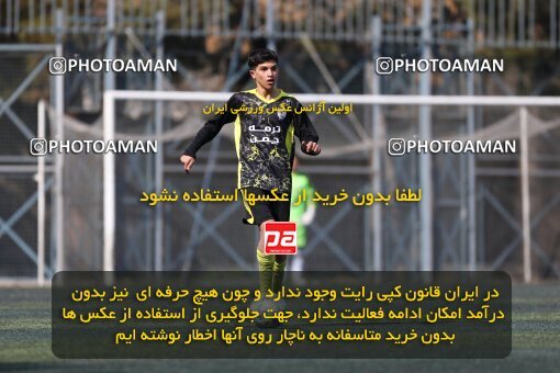 2221232, تهران, ایران, لیگ دسته دوم فوتبال نونهالان تهران، فصل ۱۴۰۳-۱۴۰۲، دور رفت، هفته سوم، 1402/12/12، ورزشگاه بهار عبدل آباد، فولاد گستر ۱ - ۰ اهورا پارسه نوین