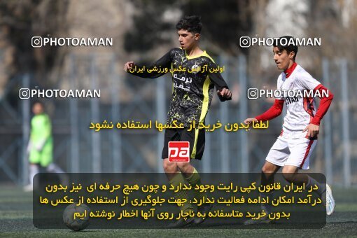 2221236, تهران, ایران, لیگ دسته دوم فوتبال نونهالان تهران، فصل ۱۴۰۳-۱۴۰۲، دور رفت، هفته سوم، 1402/12/12، ورزشگاه بهار عبدل آباد، فولاد گستر ۱ - ۰ اهورا پارسه نوین