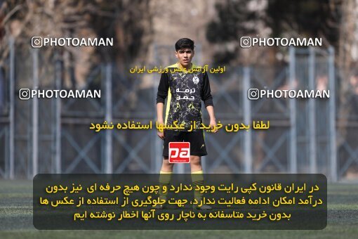 2221241, تهران, ایران, لیگ دسته دوم فوتبال نونهالان تهران، فصل ۱۴۰۳-۱۴۰۲، دور رفت، هفته سوم، 1402/12/12، ورزشگاه بهار عبدل آباد، فولاد گستر ۱ - ۰ اهورا پارسه نوین