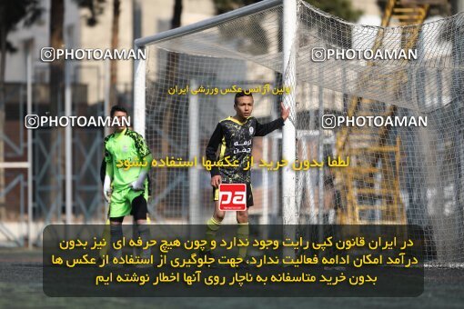 2221268, تهران, ایران, لیگ دسته دوم فوتبال نونهالان تهران، فصل ۱۴۰۳-۱۴۰۲، دور رفت، هفته سوم، 1402/12/12، ورزشگاه بهار عبدل آباد، فولاد گستر ۱ - ۰ اهورا پارسه نوین