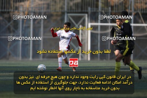 2221274, تهران, ایران, لیگ دسته دوم فوتبال نونهالان تهران، فصل ۱۴۰۳-۱۴۰۲، دور رفت، هفته سوم، 1402/12/12، ورزشگاه بهار عبدل آباد، فولاد گستر ۱ - ۰ اهورا پارسه نوین