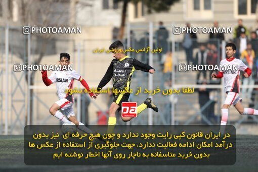 2221281, تهران, ایران, لیگ دسته دوم فوتبال نونهالان تهران، فصل ۱۴۰۳-۱۴۰۲، دور رفت، هفته سوم، 1402/12/12، ورزشگاه بهار عبدل آباد، فولاد گستر ۱ - ۰ اهورا پارسه نوین